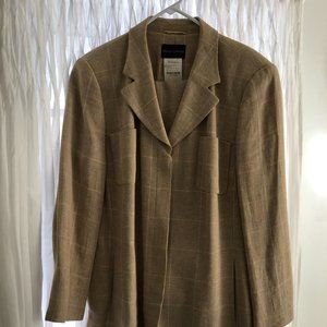 Rena Lange Linen Plaid pantsuit